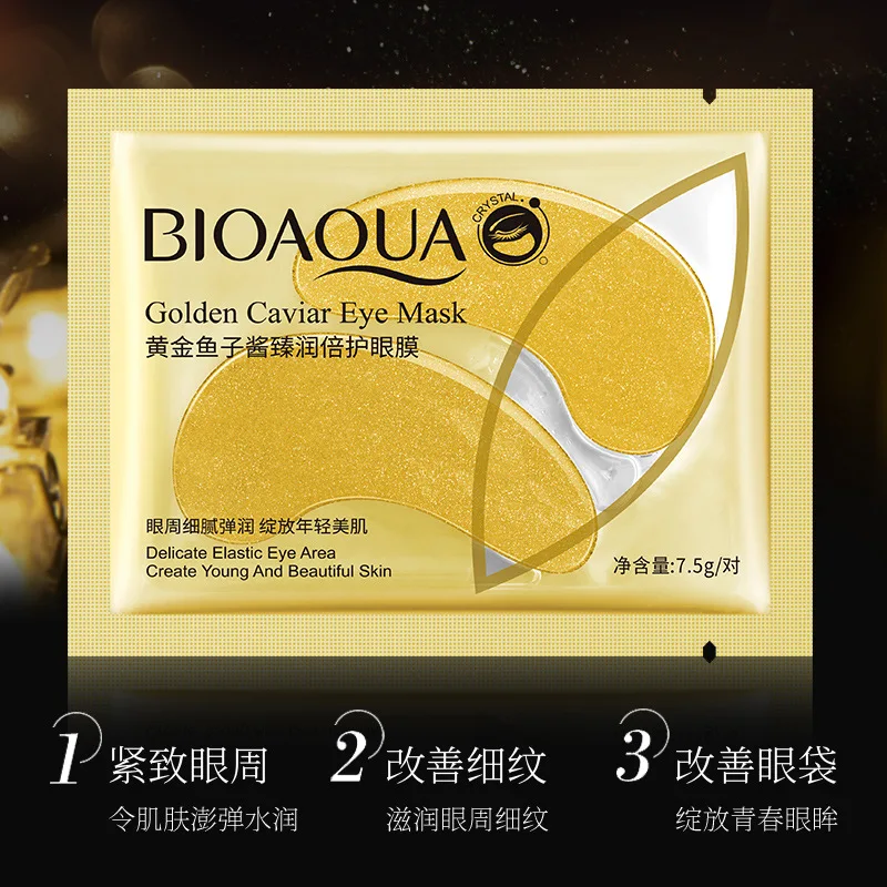 

2020 New Golden Caviar Collagen Mask Natural Moisturizing Gel Eye Patches Remove Dark Circles Anti Age Bag Eye Wrinkle Skin Care