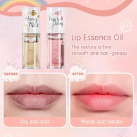 korean kawaii honey peach lip oil long lasting non sticky moisturizes vitamin e lip tint lip plumper lip care serum