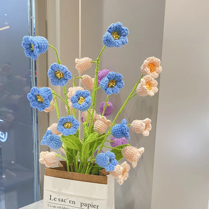 Вязаный Букет Из Искусственных Цветов Лилии Ручной Работы Изготовление