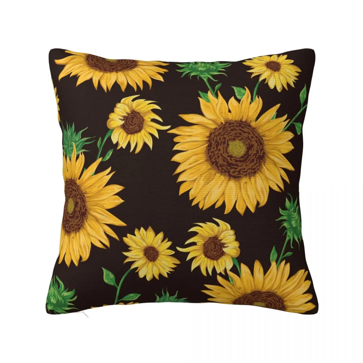 

Летняя Мягкая Наволочка в абстрактном стиле с рисунком подсолнухов, Полиэстеровая обнимающая застежка-молния