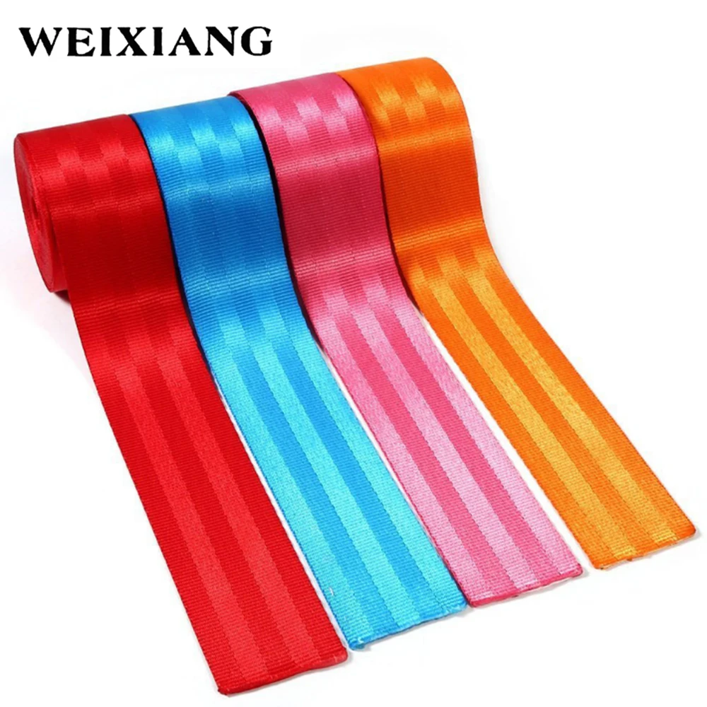

10 Meters Roll Seat Belt Webbing Strap Thicken Car Seat Stroller Safety Belt Harness Backpack Belt Straps Fashion Color Ribbon