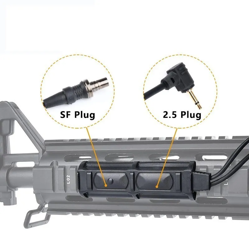 Фото Удаленный двойной датчик давления SF plug 2,5 мм для PEQ DBAL NGAL M300 M600 тактический фонарик Охота страйкбол аксессуары №1