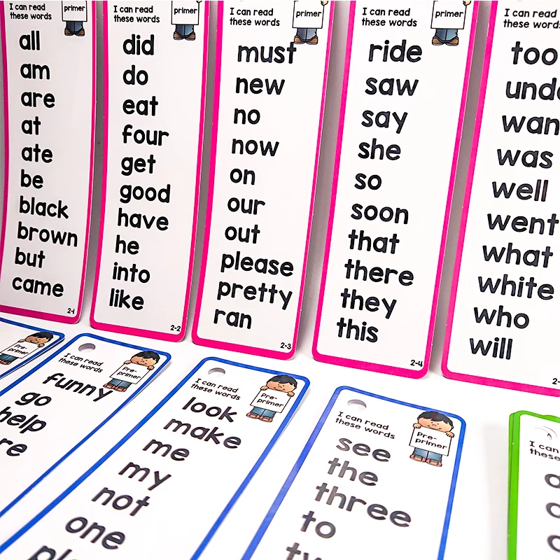 Набор из 25 шт. 220 карт Dolch Sight Words Lists перезаписываемые детские обучающие пособия