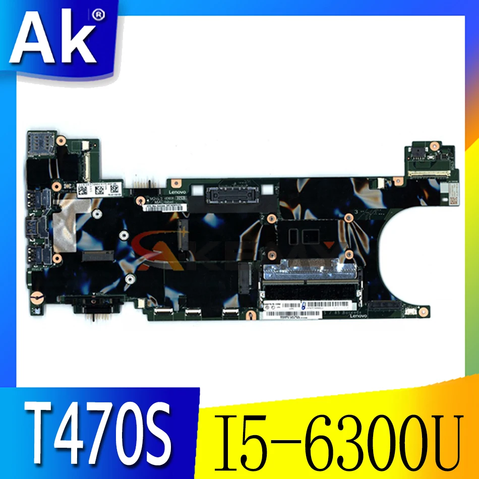 

Akemy NM-B081 For Lenovo Thinkpad T470S Notebook Motherboard CPU I5 6300U 4GB RAM 100% Test Work FRU 01ER350 01ER353