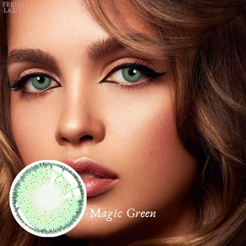 fresh lady official natural contact colored lenses for eyes mocha series 1pair multicolor lens soft yearly pupils beauty makeup free global shipping