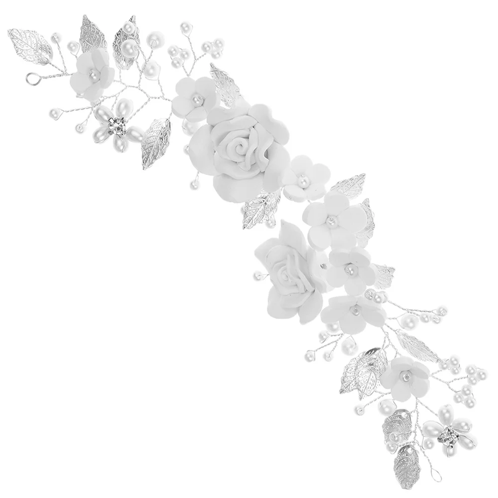 

Bridal Hair Vine Pearl Hair Vine Leaf Flower Hair Vine Wedding Headpiece for Women