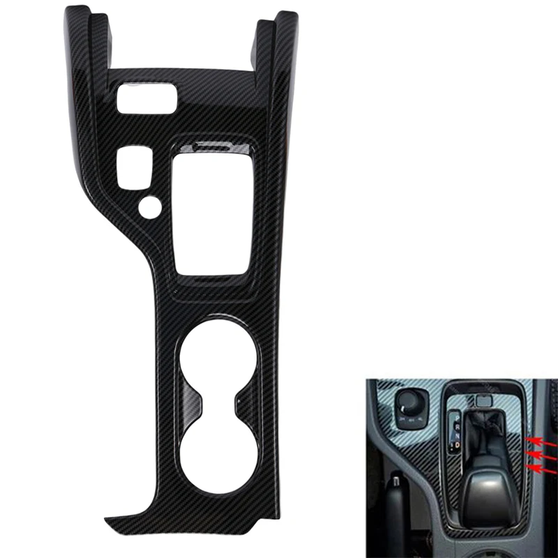 

Car Carbon Fiber Center Console Gear Shift Panel Water Cup Holder Cover Trim For Ford Ranger 2015-2020