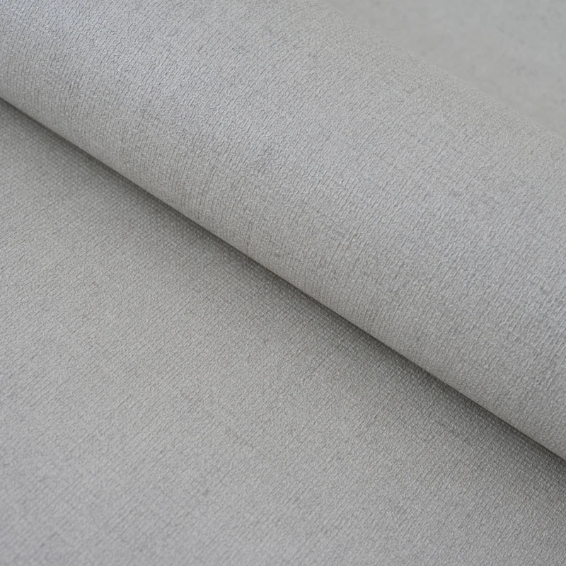 Серый Белый Льняной Текстурный Бетон Обои Рулон Сплошной Цвет Виниловые Гладкие Обои Винтажная Индустриальная Стилистика Домашний Декор.