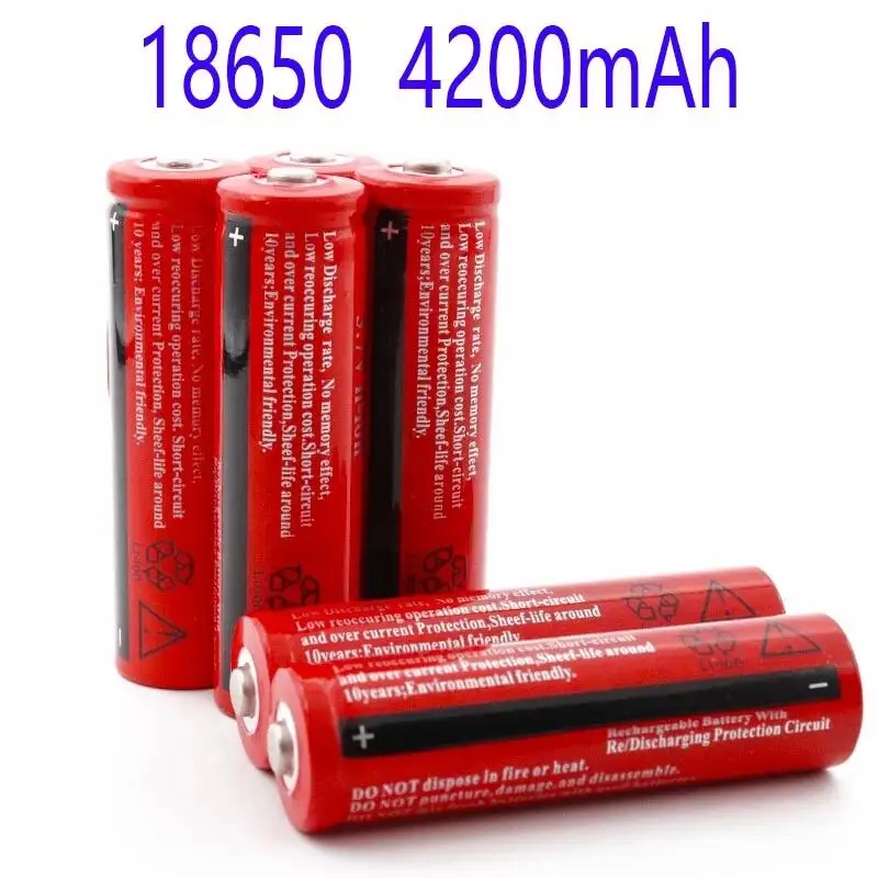 

18650 Lithium Battery 3.7V Volt 4200mah BRC Rechargeable Li-ion for Power Bank Torch GTL EvreFire