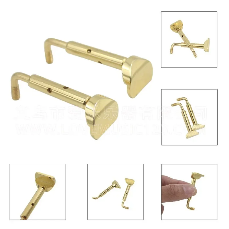 

2pcs Violin Adjustable Plating Copper Chinrest Clamps Screws Accessories
