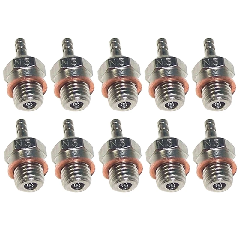

10X N3 Hot Glow Plug Spark For HSP 70117 1/10 1/8 RC Buggy Truck Vertex SH Nitro Engine Parts