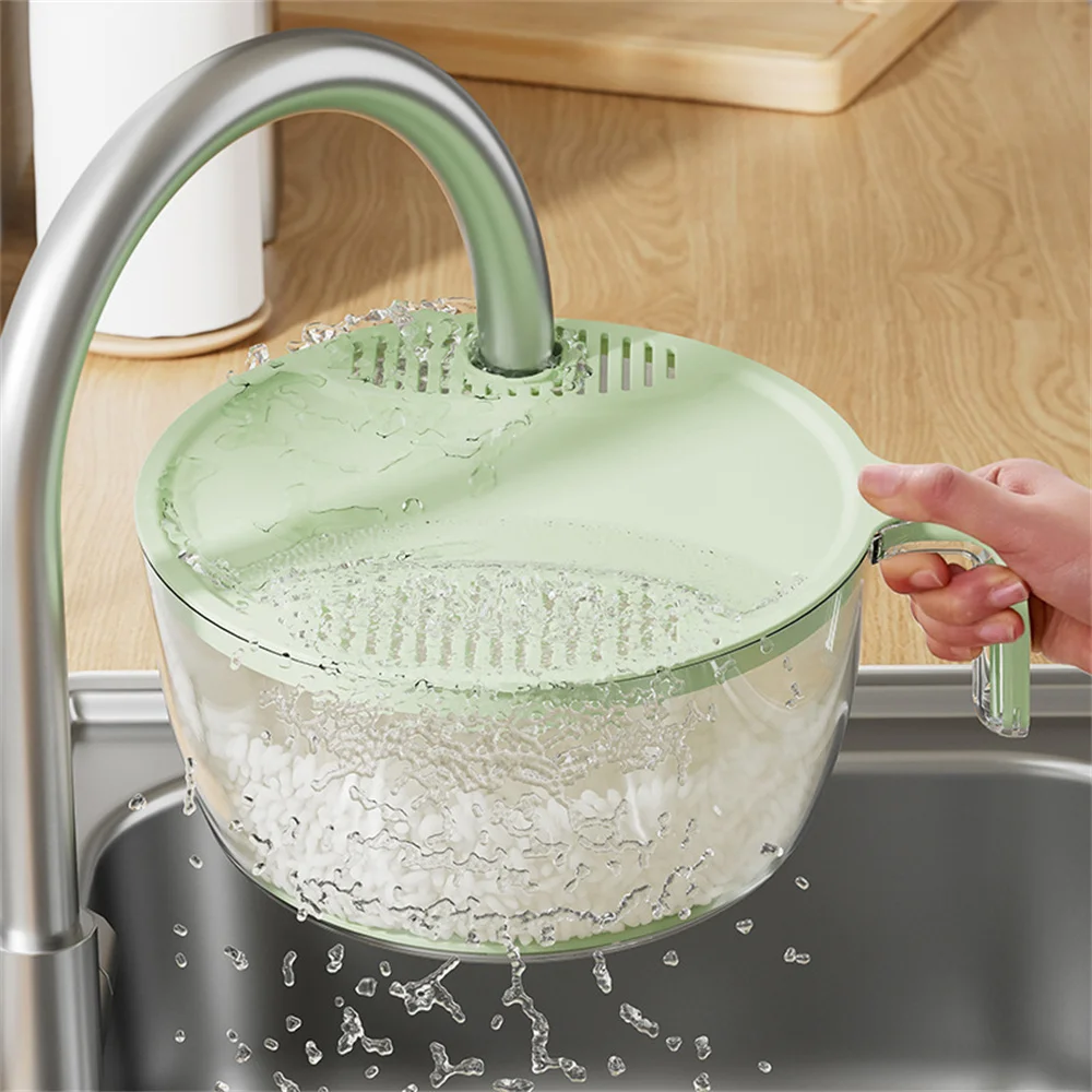 

Plastic Sink Drain Vegetable Basket Light Luxury Washing Basin Rice Bowl Strainer Rice Washing Basket Kitchen Accessories