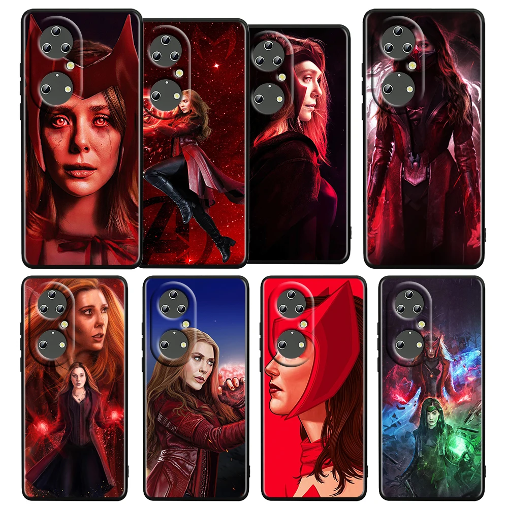 

Scarlet Witch Marvel For Huawei P50 P20 P30 P40 5G P10 Pro Lite E Plus P9 Lite Mini Silicone Soft TPU Black Phone Case Cover