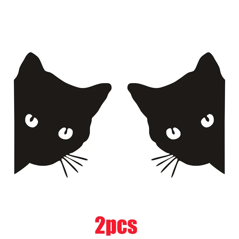 

Fuuny мотоциклетная наклейка для автомобиля Cat Peeking Cat наклейка черно-белая наклейка для стайлинга автомобилей виниловая наклейка украшение авто автомобильные аксессуары