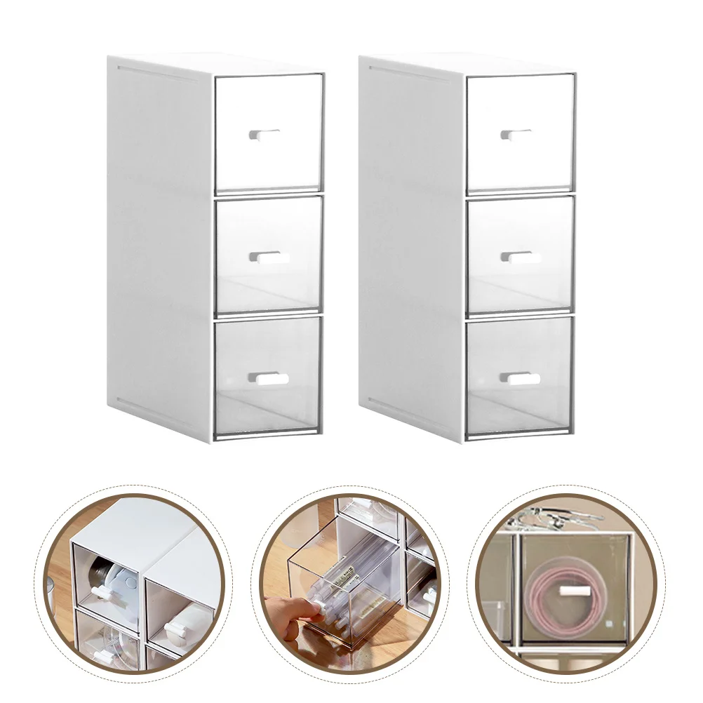 

2 шт., пластиковые органайзеры для косметики