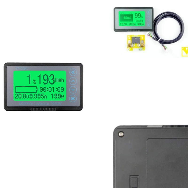 

Battery Indicator Capacity Tester TF03K-B Voltage Gauge Meter With LCD Display Monitor For Vehicle Battery Black