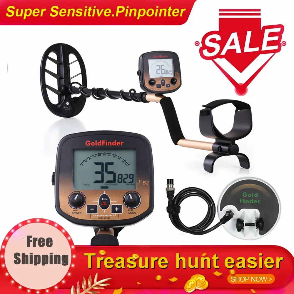 

FS2 Underground Metal Detector 11‘’ Coil and 5“Coil Treasure Hunter Finder Pinpointer big LCD Display High Sensity better TX850