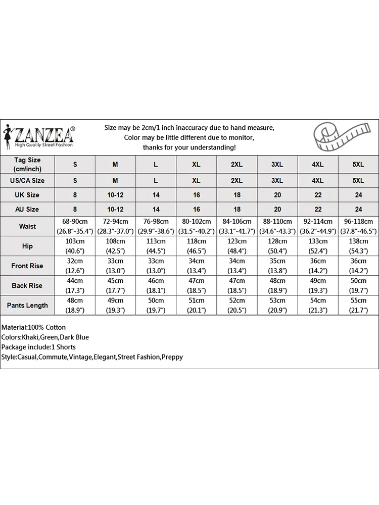 Шорты ZANZEA Женские повседневные плиссированные однотонные хлопковые Модные