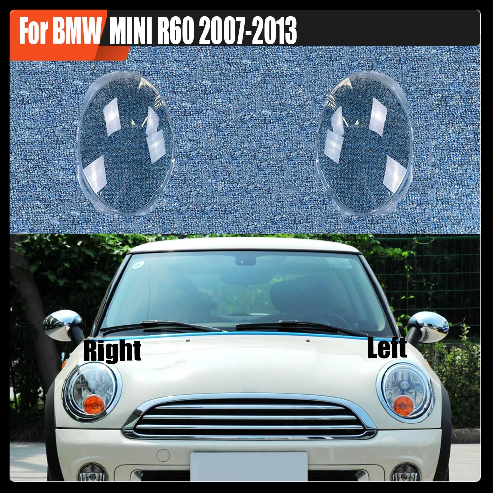 For BMW MINI R60 2007-2013 Headlight Cover Lens Transparent Lamp Shell Lampcover Plexiglass Replace The Original Lampshade
