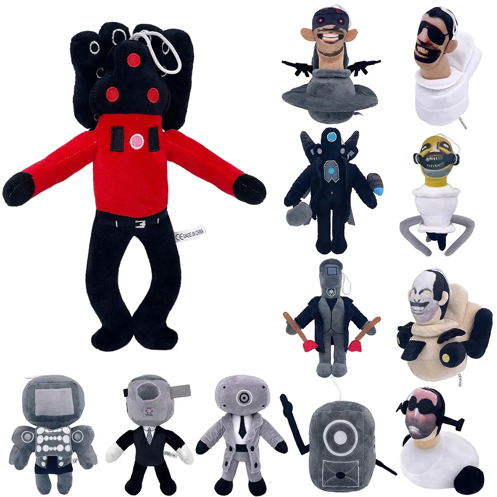 

27CM Skibidi Toilet Plush Toy Cartoon Dolls Toilet Man Monitor Stuffed Speakerman Funny Doll Christmas Birthday Gift For Kids