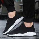 Кроссовки мужские сетчатые для взрослых, удобные дышащие, мягкая нескользящая обувь, красные черные серые, размеры 39-46, на лето