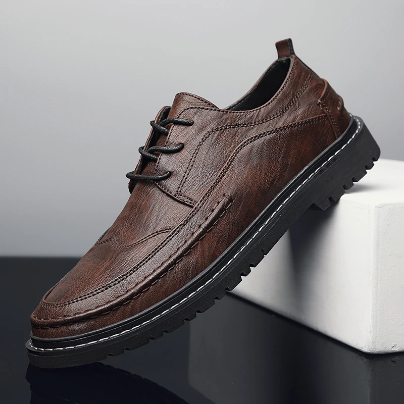 

Hard-Wearing Luxury British Man Social Shoe Flats Business Men's Casual Shoes Leather Oxford casual Shoes S13630-S13635 Morliron