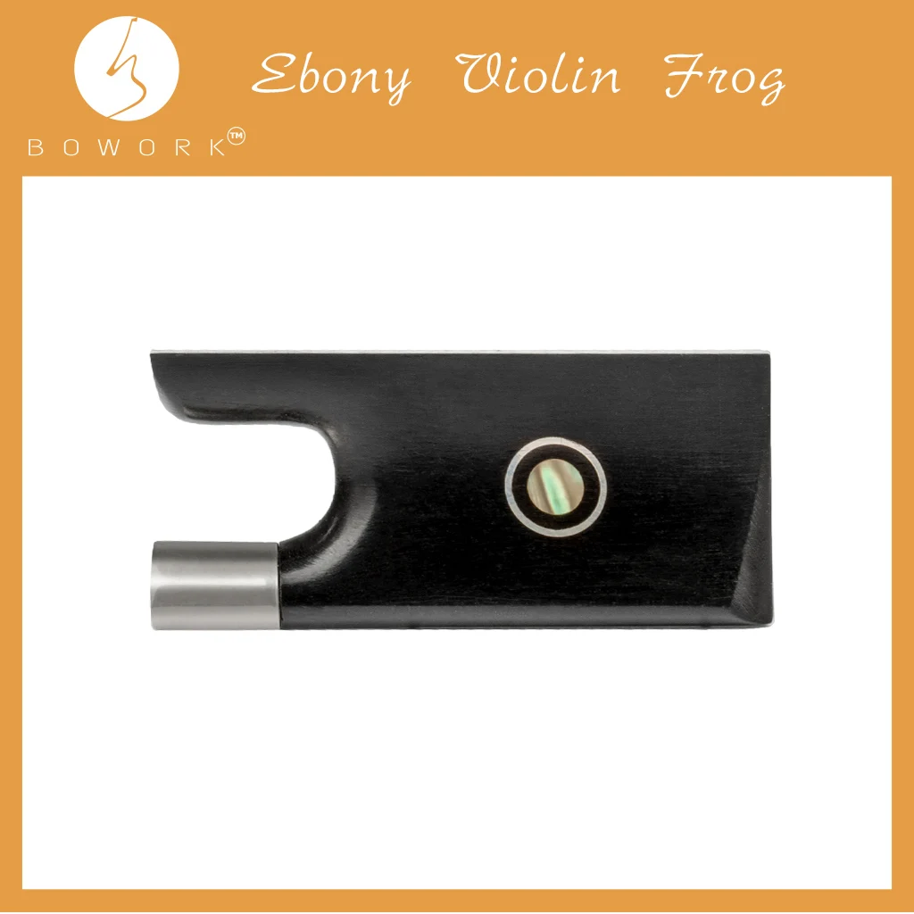 

BOWORK Professional Ebony Frogs Special Corner Cutting Process 4/4 Violin Bow Frog