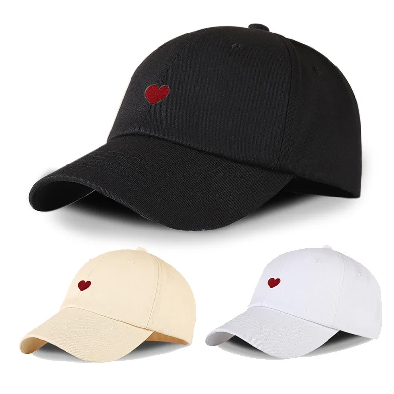 

Men Women Golf Sunshade Baseball Hat Summer Outdoor Sport Sunscreen Heart Embroidery Cactus Cap Hip-Hop Adjustable Cotton Hat