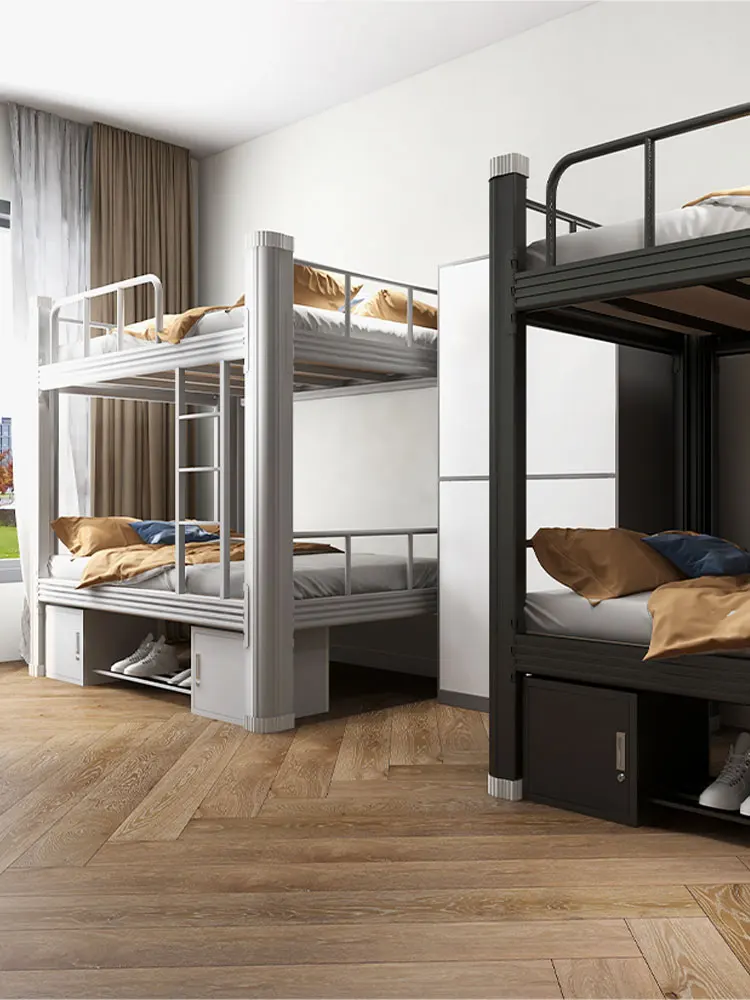 

Upper and lower bunk iron beds, double-decker staff and student dormitories, rental rooms, iron framed beds