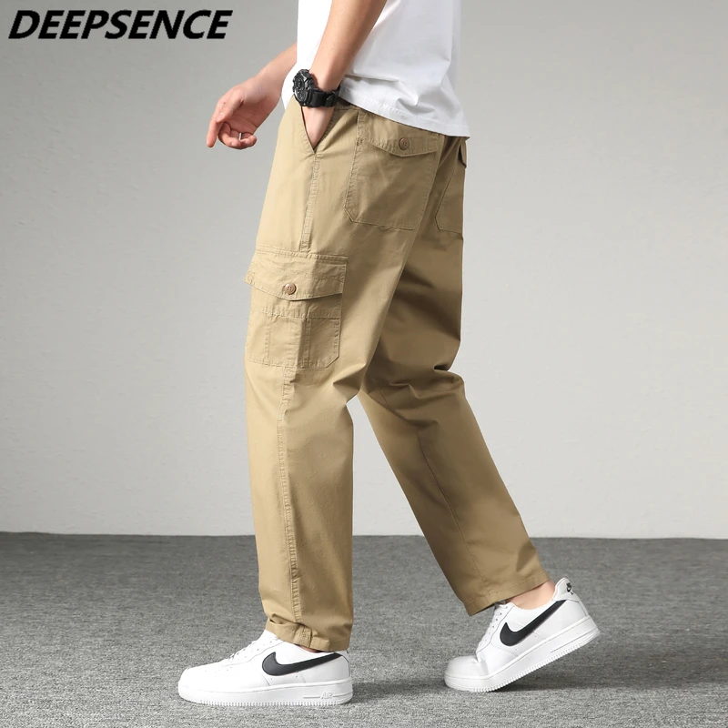 Cargo Pants Trousers for Men Casual Sports Joggers Men Cotton Loose Breathable Military Style Trousers Pants Men's Clothing