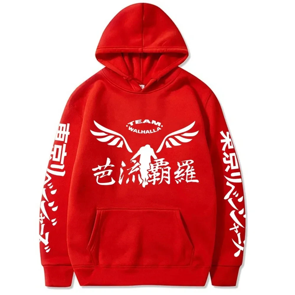 Anime Gambar Valhalla Logo Printed Pullover Unisex Fashion Cosplay Sportswear Casual Streetwear New Tokyo Revengers Hoodie