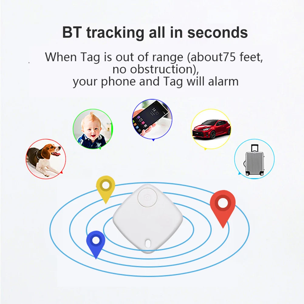 Смарт-метка Tuya с защитой от потери, Многофункциональный беспроводной Bluetooth-трекер с функцией определения местоположения, аксессуар для умн...