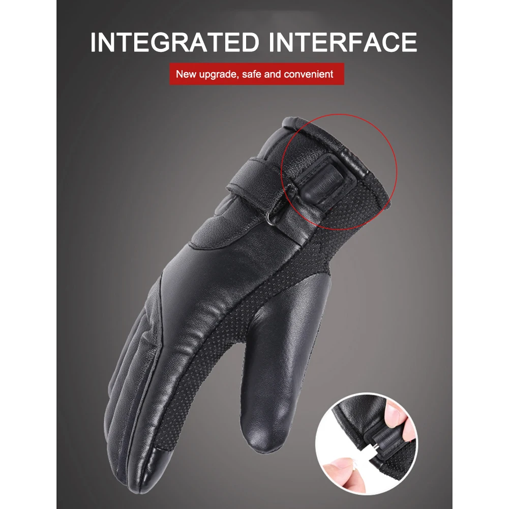 1 пара перчаток с USB-подогревом перезаряжаемые зимние термолыжные перчатки