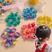 baby girls hair ties kids candy color elastic seamless hair bands children ponytail holder with hear bear mickey bow 10 pcsset