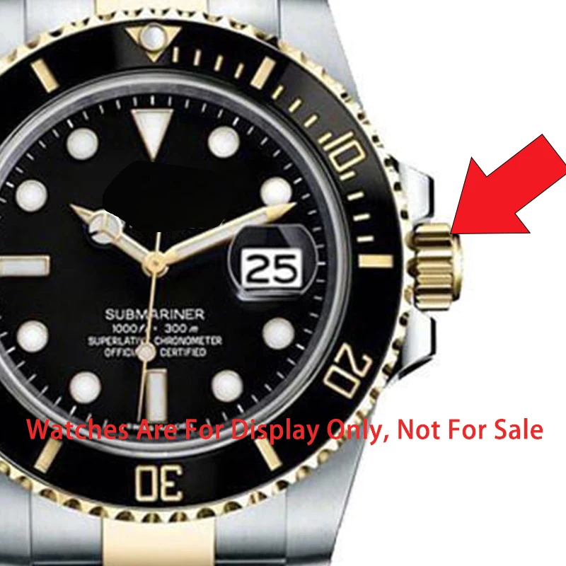 Коронка для часов 7,0 мм из нержавеющей стали, совместимая с Rlx Day Tona, GMT SUB Submariner 116610 114060, аксессуары для корпуса часов, замена (неоригинальная) (art.: 3920cf0ec64d7) - 3920cf0ec64d7
