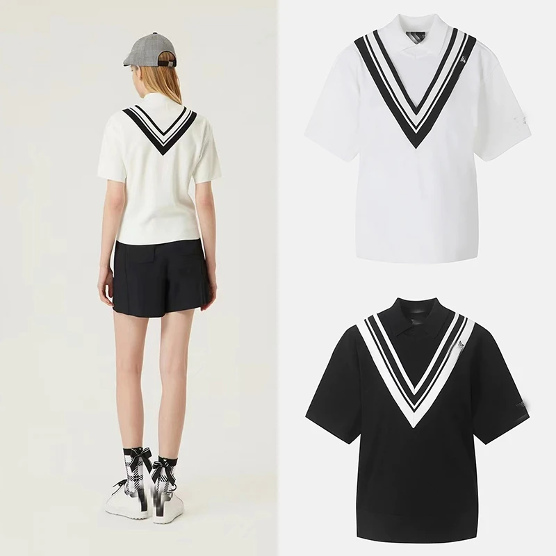 

Golf summer women's T Shirt Fashion golf Wear black white Slim fashion