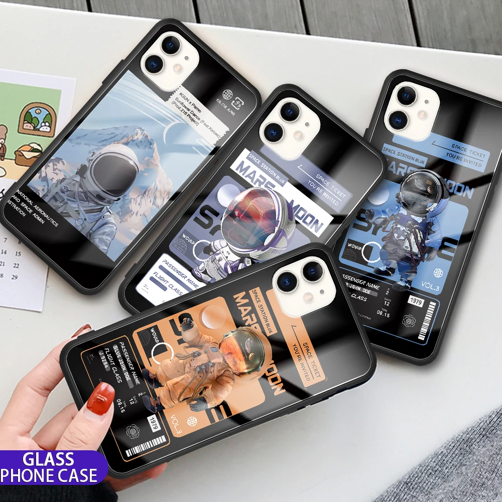 

Astronaut Phone Case For Samsung Galaxy A52 A52S 5G A53 A51 A12 A13 5G A50 A50S A73 A72 A71 A33 A32 A23 A22 Tempered Glass Cover