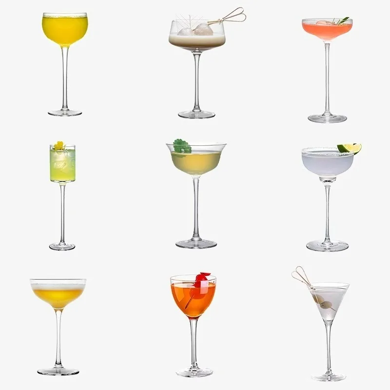 Стеклянная чашка для коктейлей цвет в ассортименте