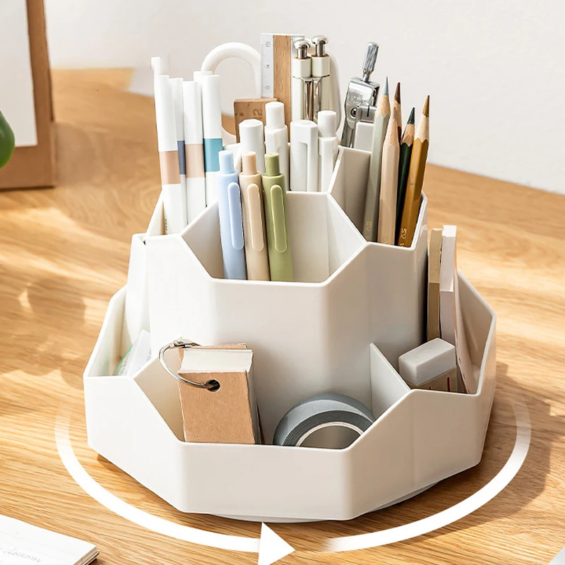 Подставка для ручек и карандашей стола 9 ячеек вращающиеся на 360 ° настольные