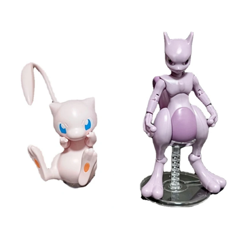 

bandai genuine Pokemon Mewtwo Mew Action Figure Anime Model Children's Gift Figure
