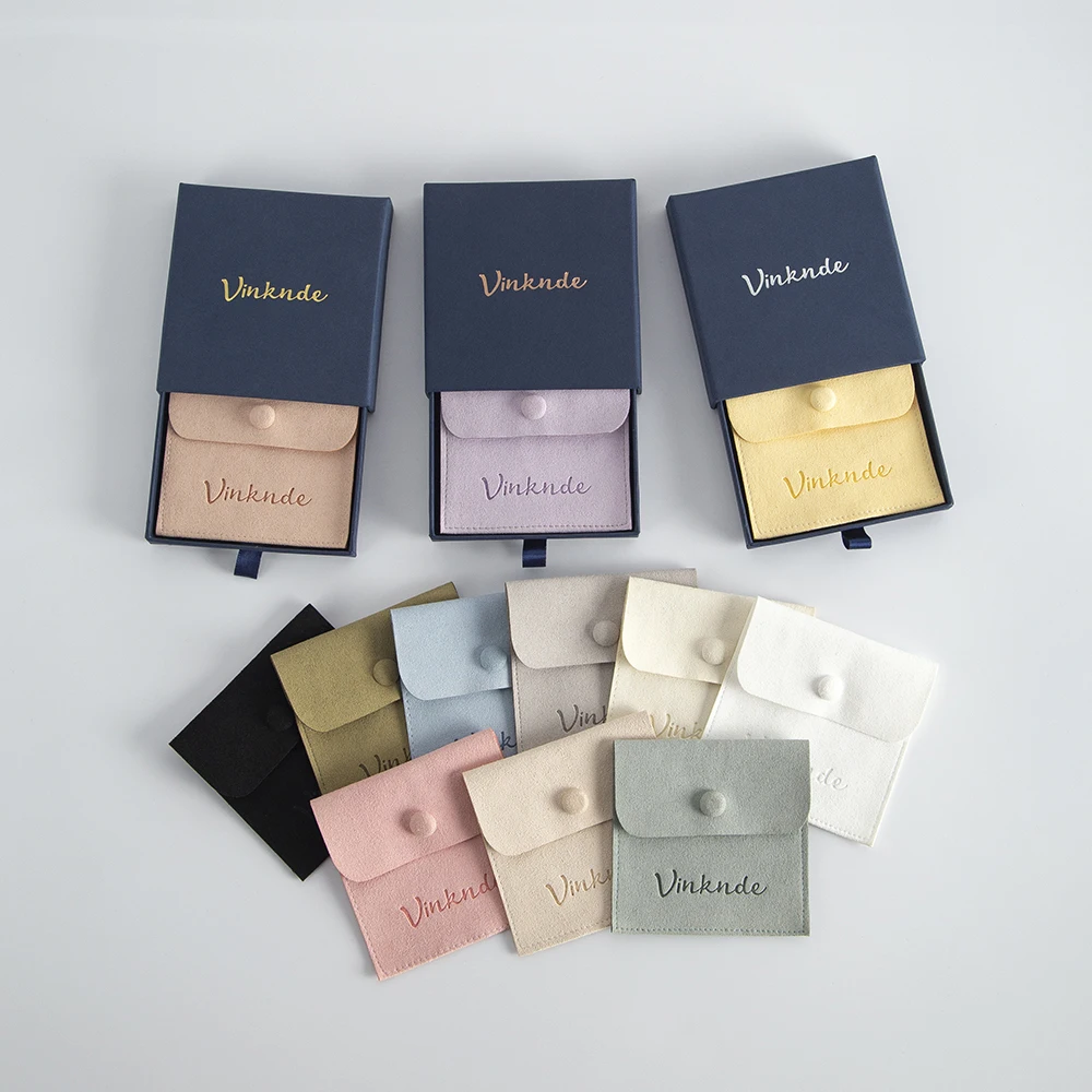 Personalized Jewelry Packaging Boxes Pouch Custom Logo DIY Travel Bracelet Necklace Organizer Box Bag Best Gift for Girl Women