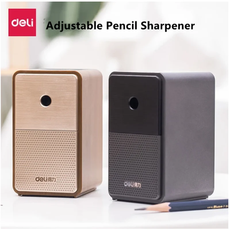 

DELI Pencil Sharpener Classic Model for Different Tip Sizes Long Lasting Blade School Stationery Hand Crank Sharpeners