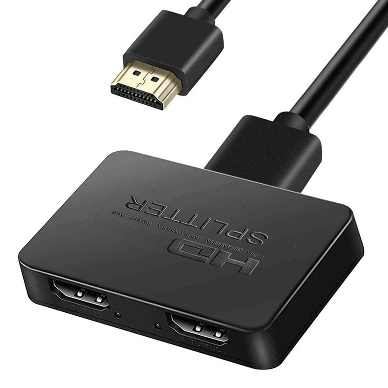 

Converter 4K 1 In 2 Out Fast Video Switcher 1 PC Fast Switching 2 Monitors For Computer Tv Projector Fast Connection Switching