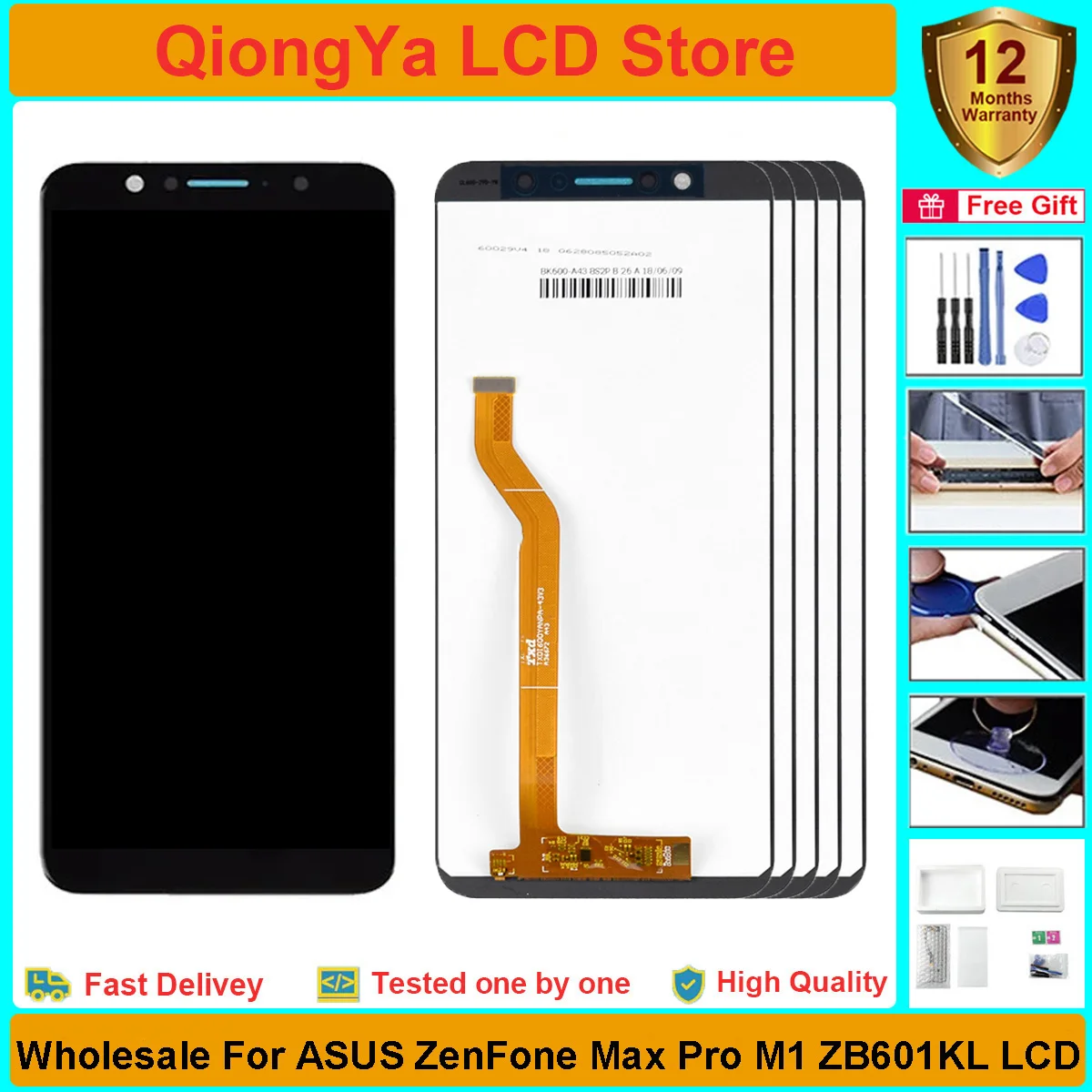 Wholesale 3/5 Pieces Display For ASUS ZenFone Max Pro M1 ZB601KL ZB602KL With Frame LCD and Touch Screen Digitizer Assembly Part