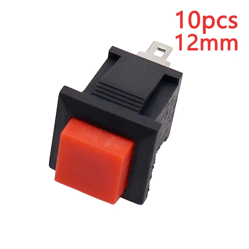 

10 шт. DS-430 квадратный самосброс переключатель питания без блокировки 2-контактный 3A 125VAC многоцветный пластиковый корпус защелкивающиеся переключатели