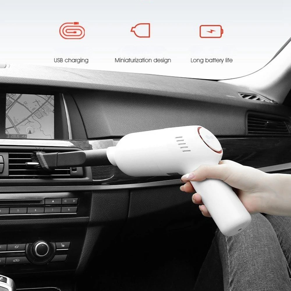 

Беспроводной автомобильный пылесос, 120 Вт, Мощное всасывание, ручной автомобильный пылесос, бытовой автомобильный мини-пылесос двойного использования, бытовая техника