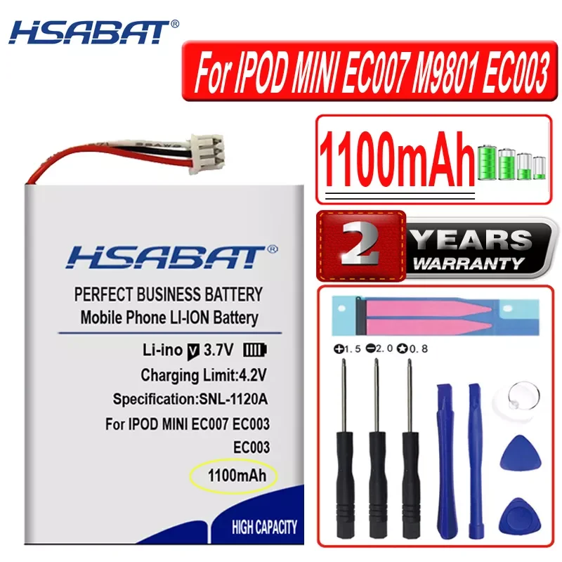 

Аккумулятор 1100 мАч для IPOD MINI EC003 EC007 M9804 M9801 M9802 M9806 W065 M9807 A1051 M9805 4 Гб MP3/4 1-го поколения