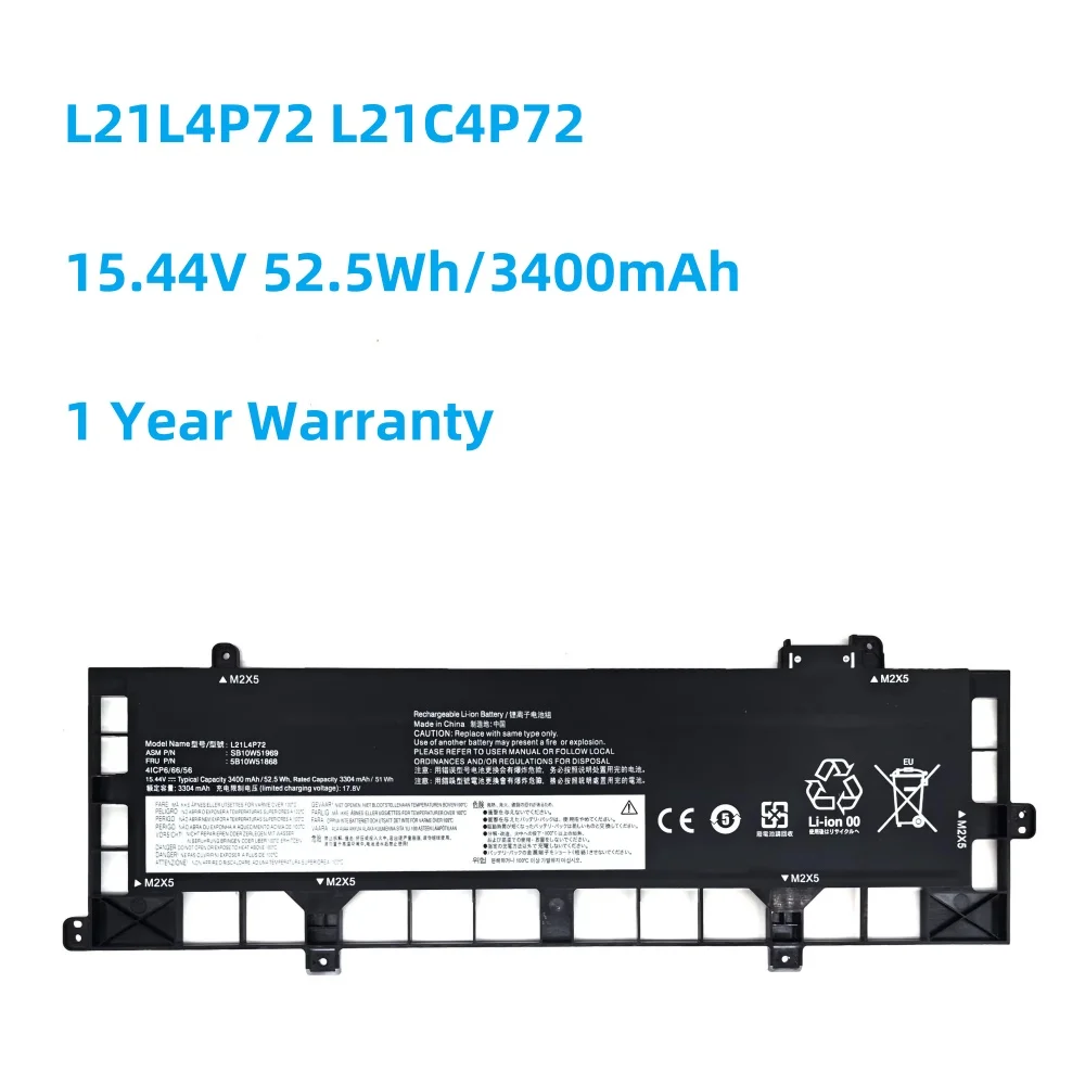 Аккумулятор L21L4P72 L21C4P72 для Lenovo ThinkPad P16s T16 Gen1 Gen 2 Series L21D4P73 L21M4P74 L21D4P72 L21M4P73 15 44 в 3400 мАч