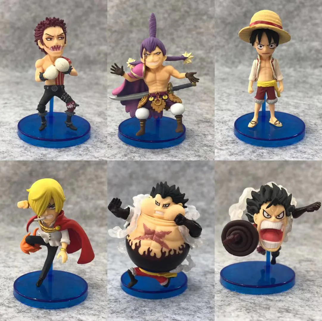 

6 шт./компл. Аниме One Piece WCF 8th VOL 4. Battle of Luffy Sanji Katakuri Clollectible, фигурки героев, игрушки
