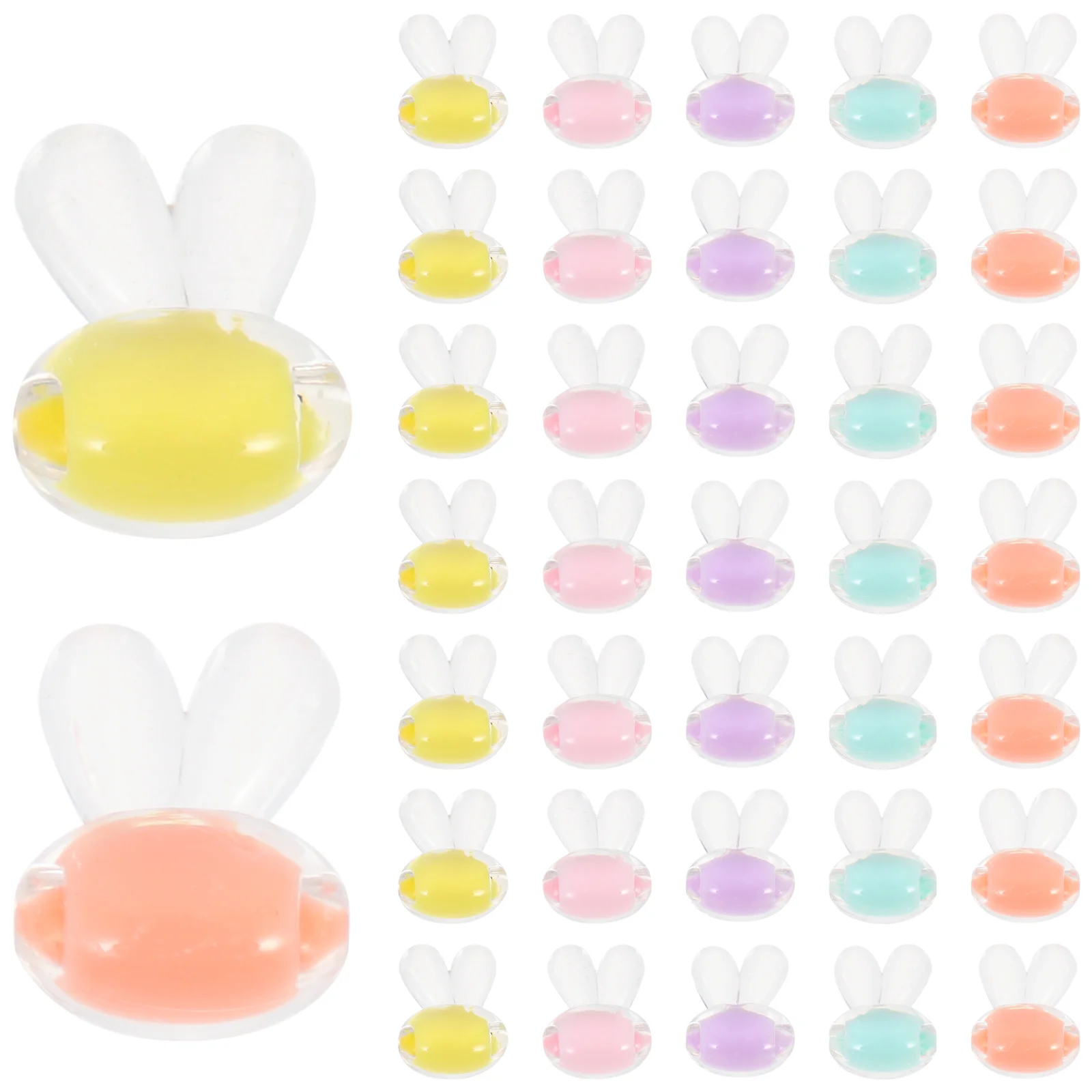 

Beads Rabbit Jewelry Loose Spacer Charms Making Spacers Bunny Acrylic Necklace Diycraft Small Bracelet Head Decorative Earring